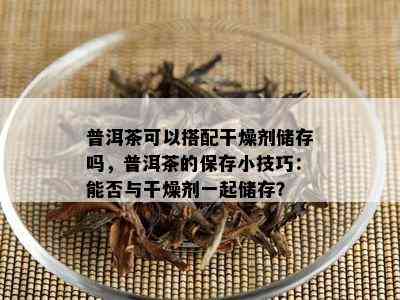 普洱茶可以搭配干燥剂储存吗，普洱茶的保存小技巧：能否与干燥剂一起储存？