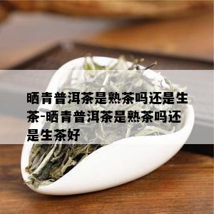 晒青普洱茶是熟茶吗还是生茶-晒青普洱茶是熟茶吗还是生茶好