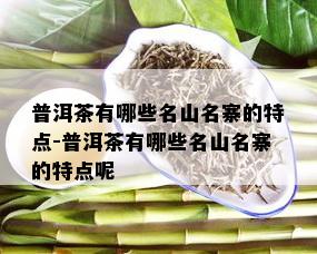 普洱茶有哪些名山名寨的特点-普洱茶有哪些名山名寨的特点呢