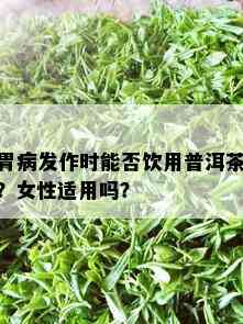 胃病发作时能否饮用普洱茶？女性适用吗？