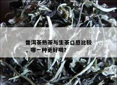 普洱茶熟茶与生茶口感比较，哪一种更好喝？