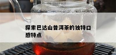 探索巴达山普洱茶的独特口感特点