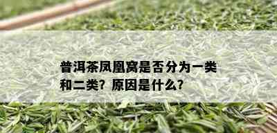 普洱茶凤凰窝是否分为一类和二类？原因是什么？