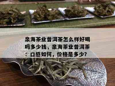 泉海茶业普洱茶怎么样好喝吗多少钱，泉海茶业普洱茶：口感如何，价格是多少？