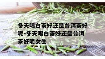 冬天喝白茶好还是普洱茶好呢-冬天喝白茶好还是普洱茶好呢女生