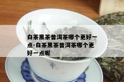 白茶黑茶普洱茶哪个更好一点-白茶黑茶普洱茶哪个更好一点呢