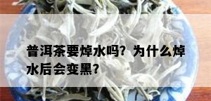 普洱茶要焯水吗？为什么焯水后会变黑？