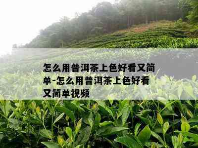 怎么用普洱茶上色好看又简单-怎么用普洱茶上色好看又简单视频