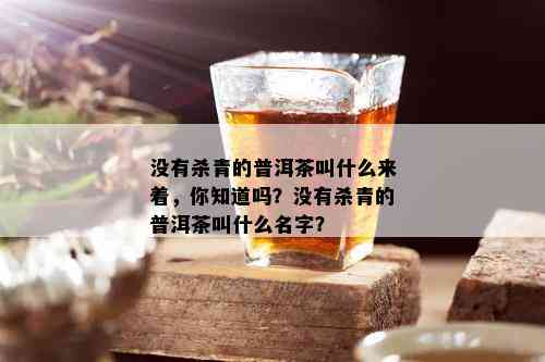 没有杀青的普洱茶叫什么来着，你知道吗？没有杀青的普洱茶叫什么名字？