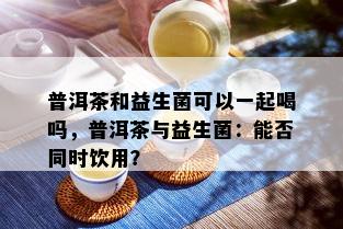 普洱茶和益生菌可以一起喝吗，普洱茶与益生菌：能否同时饮用？