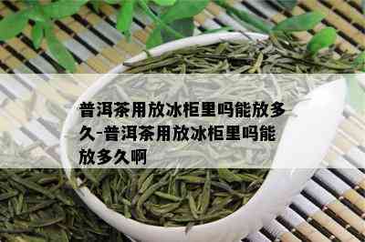 普洱茶用放冰柜里吗能放多久-普洱茶用放冰柜里吗能放多久啊