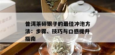 普洱茶碎银子的更佳冲泡方法：步骤、技巧与口感提升指南