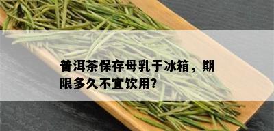 普洱茶保存母乳于冰箱，期限多久不宜饮用？