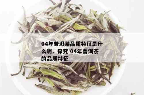 04年普洱茶品质特征是什么呢，探究'04年普洱茶的品质特征