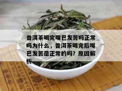 普洱茶喝完嘴巴发苦吗正常吗为什么，普洱茶喝完后嘴巴发苦是正常的吗？原因解析