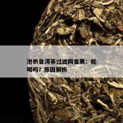 泡熟普洱茶过滤网变黑：能喝吗？原因解析