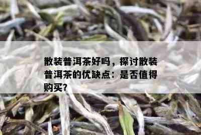 散装普洱茶好吗，探讨散装普洱茶的优缺点：是否值得购买？