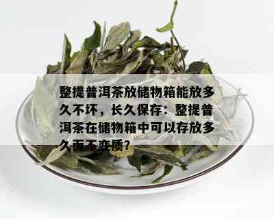 整提普洱茶放储物箱能放多久不坏，长久保存：整提普洱茶在储物箱中可以存放多久而不变质？