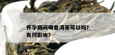 怀孕期间喝普洱茶可以吗？有何影响？