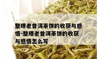 整理老普洱茶饼的收获与感悟-整理老普洱茶饼的收获与感悟怎么写