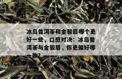 冰岛普洱茶和金骏眉哪个更好一些，口感对决：冰岛普洱茶与金骏眉，你更偏好哪一款？