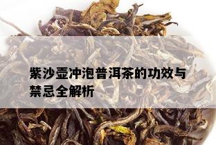 紫沙壶冲泡普洱茶的功效与禁忌全解析