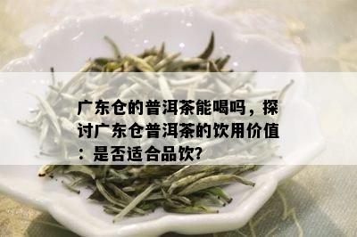 广东仓的普洱茶能喝吗，探讨广东仓普洱茶的饮用价值：是否适合品饮？