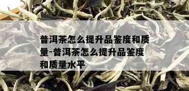 普洱茶怎么提升品鉴度和质量-普洱茶怎么提升品鉴度和质量水平