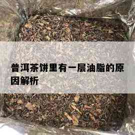 普洱茶饼里有一层油脂的原因解析