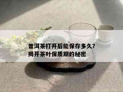 普洱茶打开后能保存多久？揭开茶叶保质期的秘密