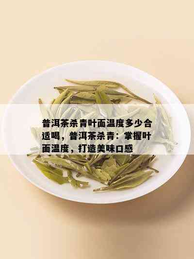 普洱茶杀青叶面温度多少合适喝，普洱茶杀青：掌握叶面温度，打造美味口感