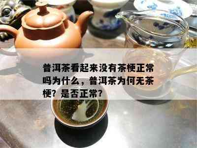 普洱茶看起来没有茶梗正常吗为什么，普洱茶为何无茶梗？是否正常？