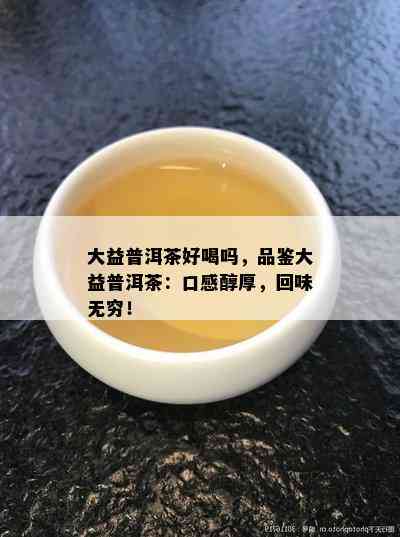 大益普洱茶好喝吗，品鉴大益普洱茶：口感醇厚，回味无穷！