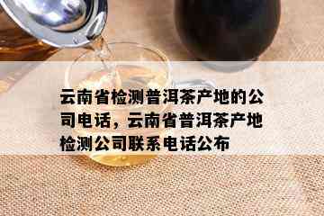 云南省检测普洱茶产地的公司电话，云南省普洱茶产地检测公司联系电话公布