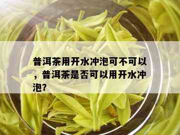 普洱茶用开水冲泡可不可以，普洱茶是否可以用开水冲泡？