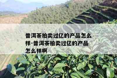 普洱茶拍卖过亿的产品怎么样-普洱茶拍卖过亿的产品怎么样啊