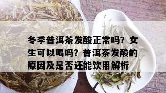 冬季普洱茶发酸正常吗？女生可以喝吗？普洱茶发酸的原因及是否还能饮用解析