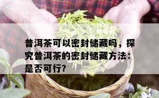 普洱茶可以密封储藏吗，探究普洱茶的密封储藏方法：是否可行？