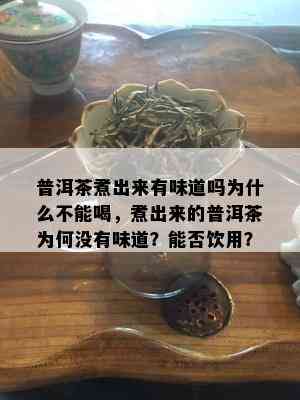 普洱茶煮出来有味道吗为什么不能喝，煮出来的普洱茶为何没有味道？能否饮用？