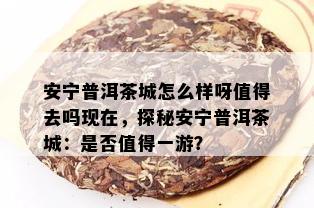 安宁普洱茶城怎么样呀值得去吗现在，探秘安宁普洱茶城：是否值得一游？