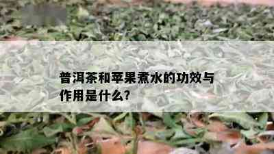 普洱茶和苹果煮水的功效与作用是什么？