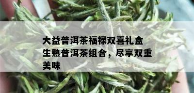 大益普洱茶福禄双喜礼盒 生熟普洱茶组合，尽享双重美味