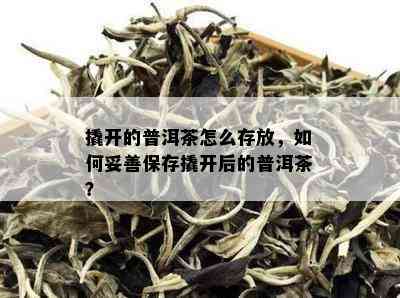 撬开的普洱茶怎么存放，如何妥善保存撬开后的普洱茶？