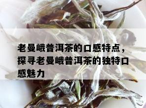 老曼峨普洱茶的口感特点，探寻老曼峨普洱茶的独特口感魅力