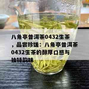 八角亭普洱茶0432生茶，品尝珍馐：八角亭普洱茶0432生茶的醇厚口感与独特韵味