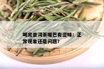 喝完普洱茶嘴巴有涩味：正常现象还是问题？