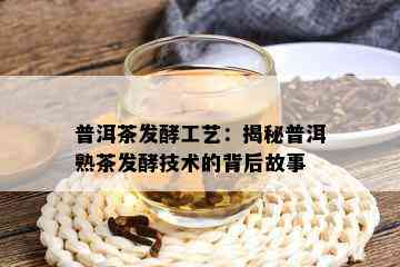 普洱茶发酵工艺：揭秘普洱熟茶发酵技术的背后故事