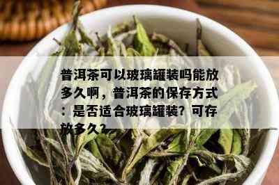 普洱茶可以玻璃罐装吗能放多久啊，普洱茶的保存方式：是否适合玻璃罐装？可存放多久？