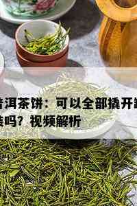 普洱茶饼：可以全部撬开罐装吗？视频解析