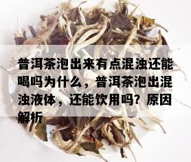 普洱茶泡出来有点混浊还能喝吗为什么，普洱茶泡出混浊液体，还能饮用吗？原因解析